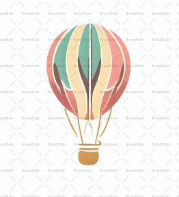 Verspielter Heißluftballon